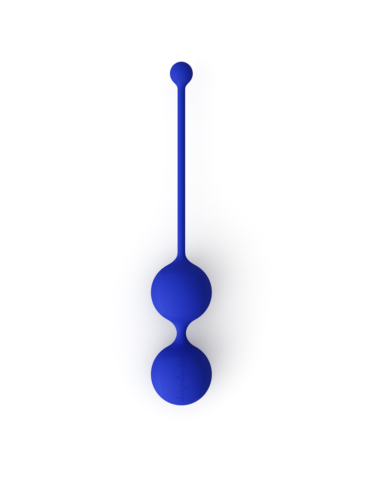 Blue Whoop-de-doo Iconic Blue pelvic floor exercise balls made of medical silicone on a white background.