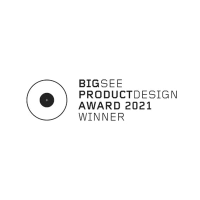 Official logo of the international Big See Product Design Award 2021 with the text Winner, awarded to the Whoop-de-doo brand for outstanding product design.