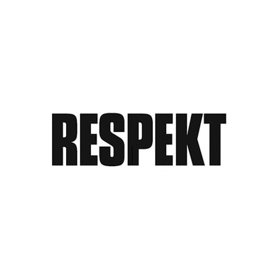 Official logo of Respekt magazine, featuring media coverage of the Czech design brand Whoop-de-doo.