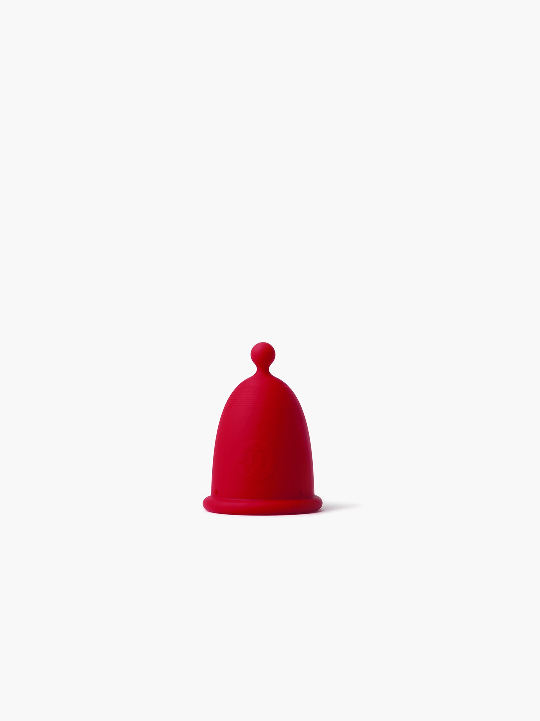 Red Whoop-de-doo Menstrual Cup Classic made from high-quality and velvety soft medical-grade silicone.