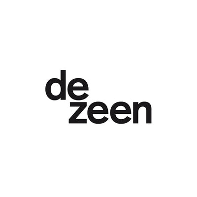 Black and white logo of the prestigious Dezeen magazine featured in the Whoop-de-doo press section.
