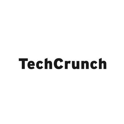Black and white TechCrunch logo.