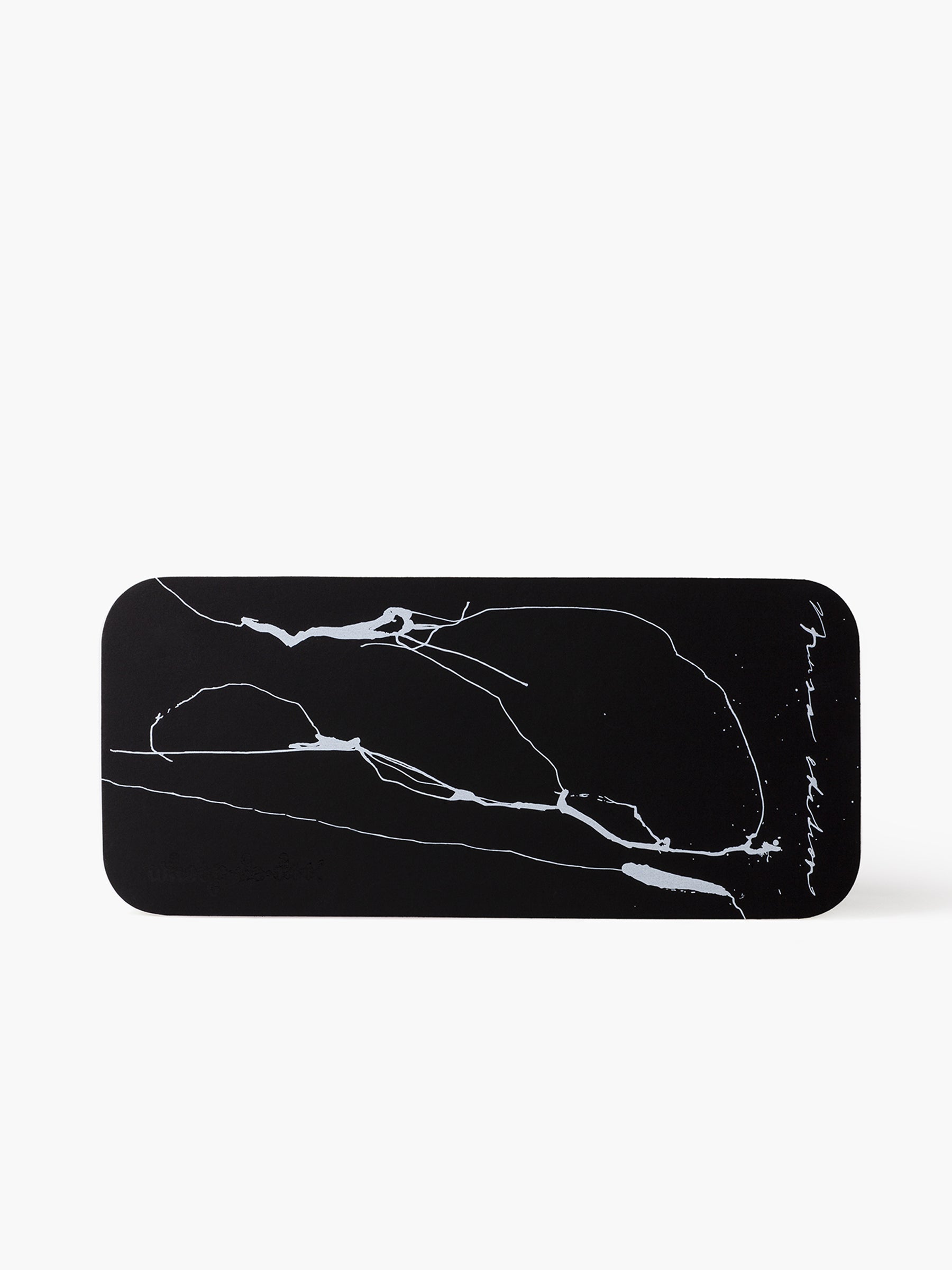 Black luxury vibrator packaging box from the limited Whoop-de-doo Musa Edition featuring original artwork by the artist Musa.